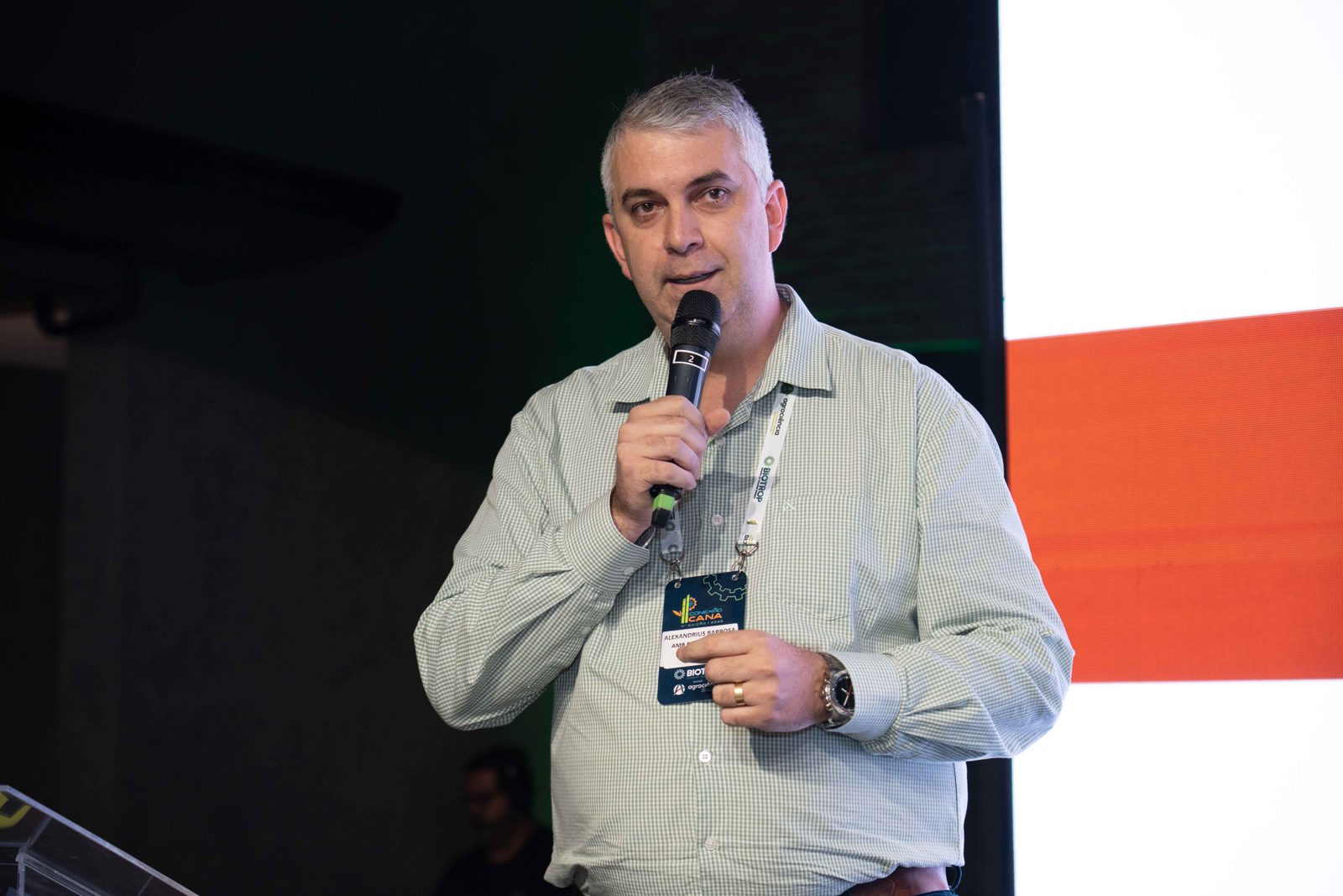 Alexandrius Barbosa em palestra no Conexão Cana